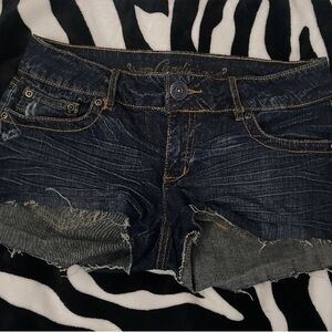 Edgy Dark Blue Denim Shorts